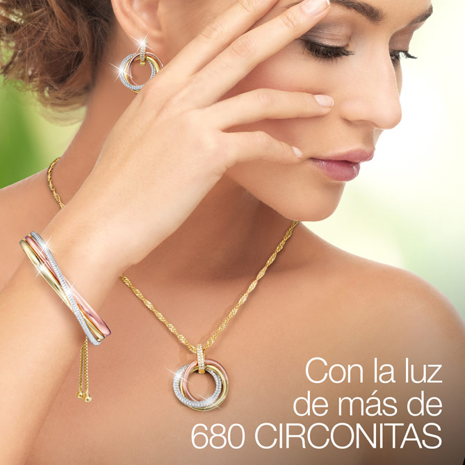 Conjunto TRESOR D´OR: ESPECTACULAR BRILLO DE 686 CIRCONITAS