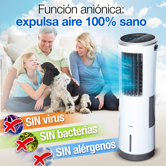 Enfriador Evaporativo INSTACHILL: hasta 12 horas de aire fresco