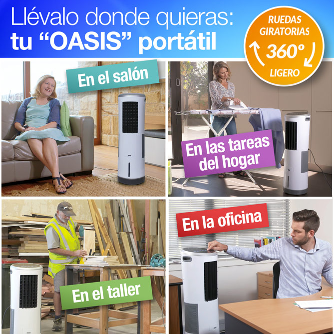 Enfriador Evaporativo INSTACHILL: No requiere instalación