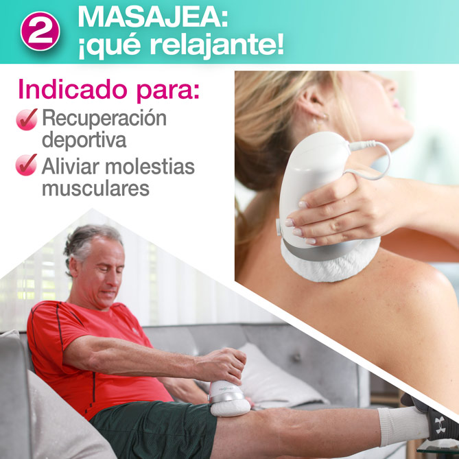 Masajeador Portátil “3 en 1” VIBRO SCULPT: Podrás ajustar la velocidad a tus necesidades