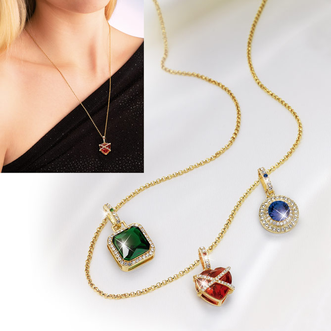 Pulsera ETERNAL COLORS: Charm Rojo Rubí: 1 Circonita talla corazón, 1 Rubí talla redonda y 33 cristales de Swarovski