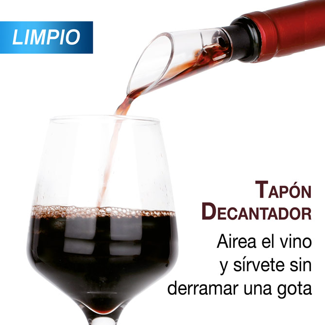 Set de Vino “4 en 1” con Sacacorchos Eléctrico: Funciona con pilas recargables