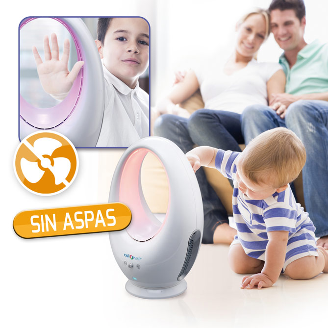 Ventilador sin aspas COLOR-AIR: Y con Aromaterapia y Cromoterapia